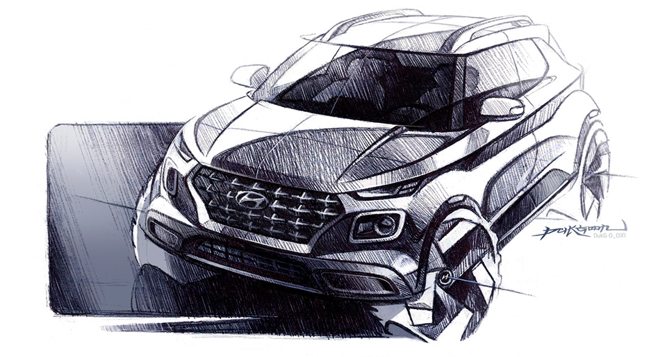 Hyundai продемонструвала свої ескізи дизайну абсолютно нового кросовера Venue | Хюндай Мотор Україна - фото 6